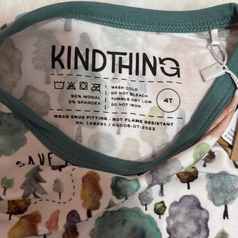 Kind thing two piece kids unisex pajamas set -Love the planet‎ NWT